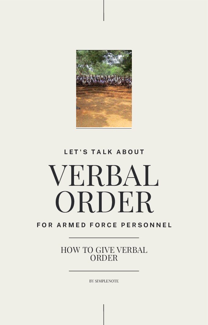 eNote:-How to give Verbal order