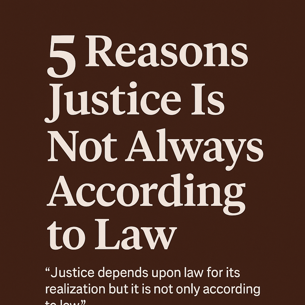 Why Justice Needs Law