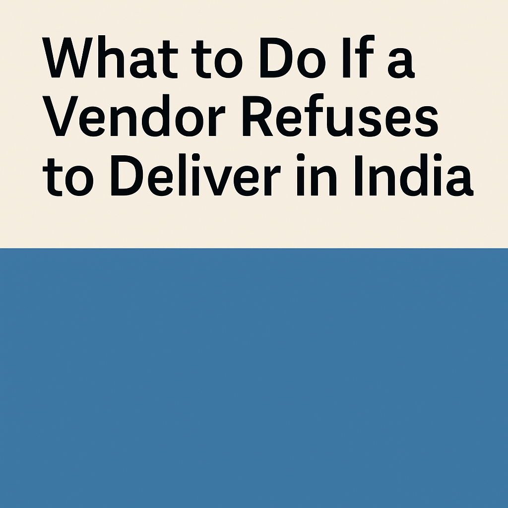What to Do If a Vendor Refuses to Deliver in India
